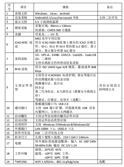 EST-100PR-T桌面式多功能护照阅读机